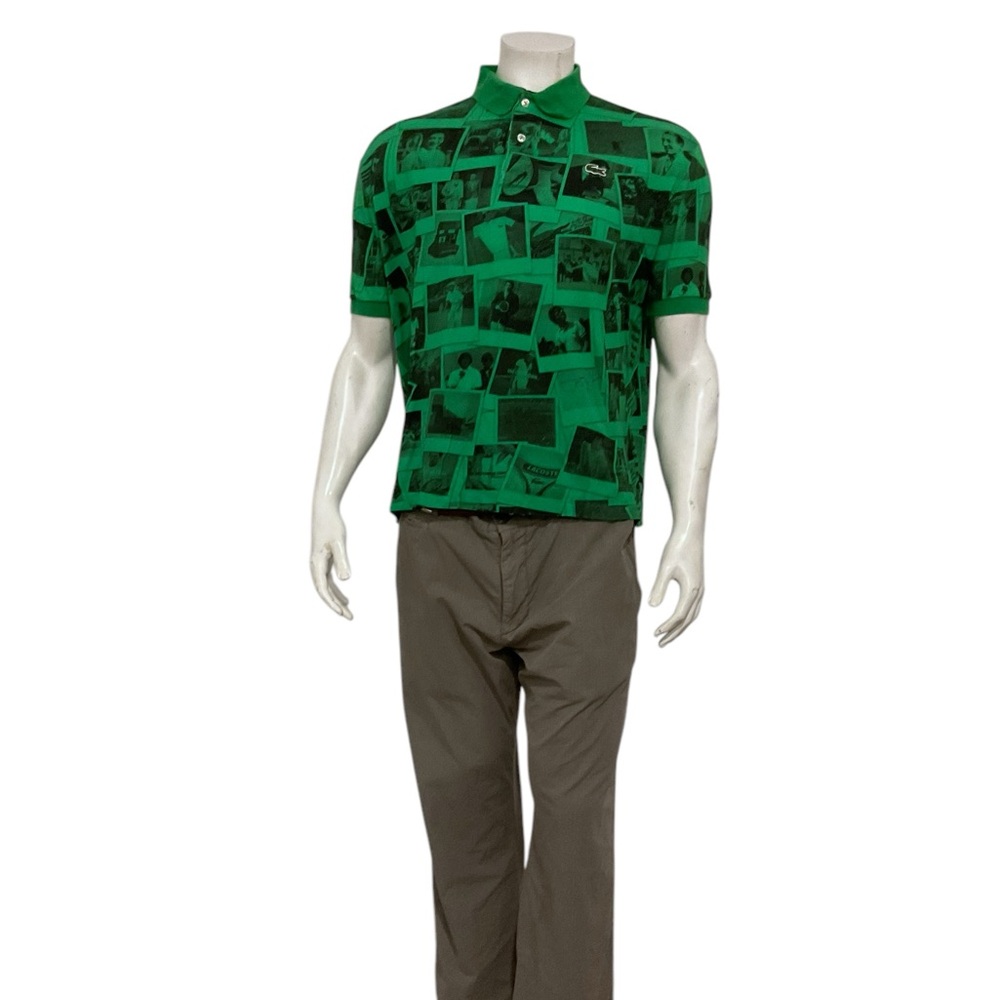 Lacoste X Polaroid Unisex Green Photo Polo Shirt